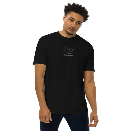 Seek Prey Roar Men’s premium heavyweight tee